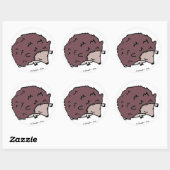 Cute Hedgel-Stickers Ronde Sticker (Vel)