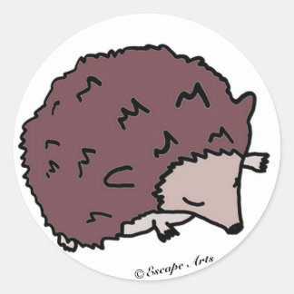 Cute Hedgel-Stickers Ronde Sticker