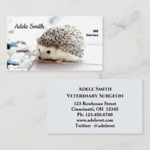 Cute Hedgel Veterinarian Standard Visitekaartje
