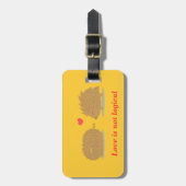 Cute Hedgel vindt liefde in een schrobber Bagagelabel (Voorkant verticaal)