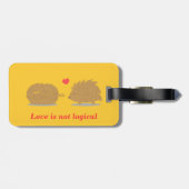 Cute Hedgel vindt liefde in een schrobber Bagagelabel (Achterkant horizontaal)