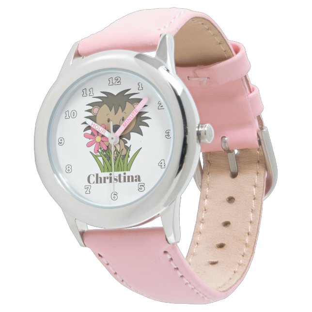 Cute hedgel voegt naamhorloge toe horloge (Gekanteld)