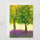 Cute Hedgel Waterverf Woodland Animals Fox Hare Kaart (Achterkant)