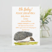 Cute Hedgel Waterverf Woodland Kaart (Staand voorkant)