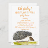 Cute Hedgel Waterverf Woodland Kaart (Voorkant / Achterkant)