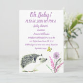 Cute Hedgel Waterverf Woodland Kaart (Staand voorkant)