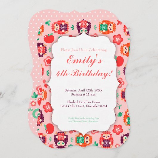 Cute Hedgie met Gift - Aangepaste uitnodiging voor (Voorkant / Achterkant)