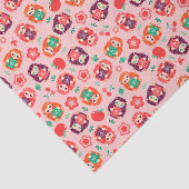 Cute Hedgie Pattern - Birthday Tissue Paper Tissuepapier (Detail)