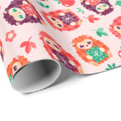 Cute Hedgie Pattern - Birthday Wrapping Paper Cadeaupapier (Rol Hoek)