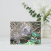Cute Hedkel Dankje Briefkaart (Staand voorkant)