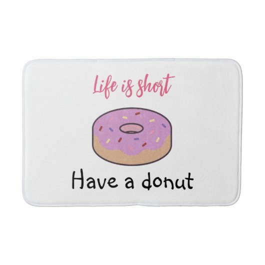 Cute heeft een donut badmat (Voorkant)