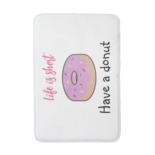 Cute heeft een donut badmat (Voorkant Verticaal)