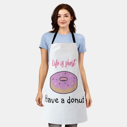 Cute heeft een donut schort (Gedragen)