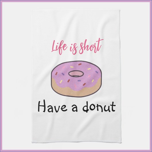 Cute heeft een donut theedoek