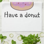 Cute heeft een donut theedoek (Gevouwen)