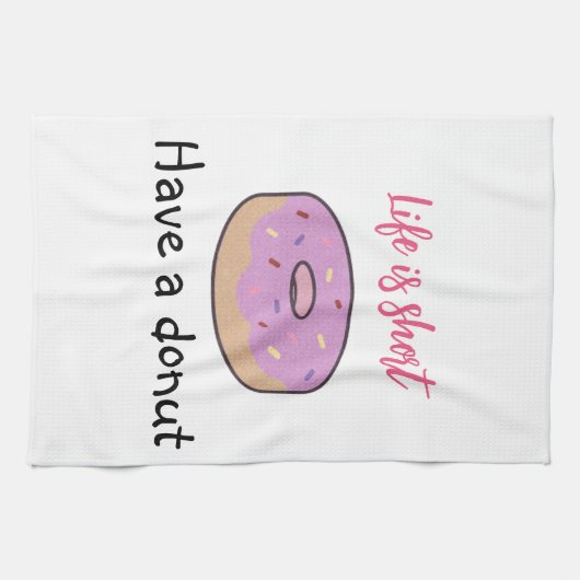 Cute heeft een donut theedoek (Horizontaal)