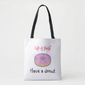 Cute heeft een donut tote bag (Voorkant)