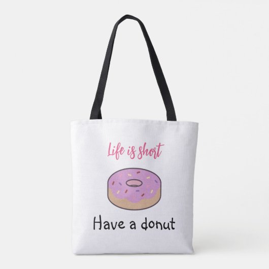 Cute heeft een donut tote bag (Achterkant)