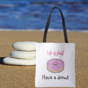 Cute heeft een donut tote bag