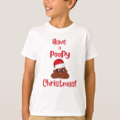 Cute heeft een poopy kerstfeestdag t-shirt (Voorkant)