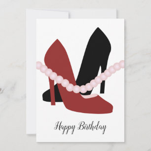 Cute Heels Pearls Woman Fashionista Kaart
