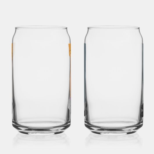 Cute Height Difference Couple Drinkware Set Blikvorm Glas (Rechts)