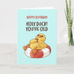 Cute Heilige Duck Je bent oude Funny Sarcastic Bir Kaart<br><div class="desc">Grappig en schattig verjaardagskaart voor degenen die van puns en humor houden. Ideaal om je vrienden en familie geluk te wensen met hun verjaardag. Bezoek onze winkel voor meer collectie met verjaardagskaarten. Je zult iets coole,  humoristische en soms sarcastische verjaardagskaarten vinden voor je speciale iemand.</div>