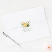 Cute Heilige Koe Boerderij Yellow Foliage Kinder A Vierkante Sticker (Envelop)