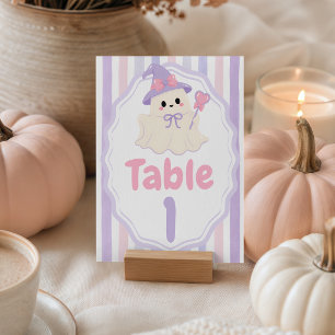 Cute Heks Geest Baby Shower Tafel Nummers Reclamebord Met Voetstuk