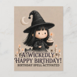 Cute Heks Verjaardagsgroet Ontwerp met Cupcake Briefkaart