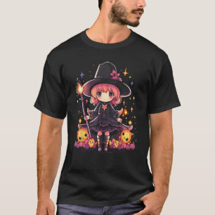 Cute Heks Zwarte Kat Halloween Kostuum Vrouwen Mei T-shirt