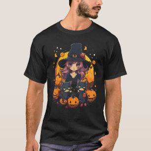 Cute Heks Zwarte Kat Kostuum Halloween Meisjes Vro T-shirt