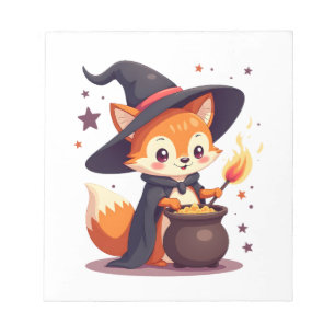 Cute Heksen Vos � Magisch Halloween Dier T-shirt Notitieblok