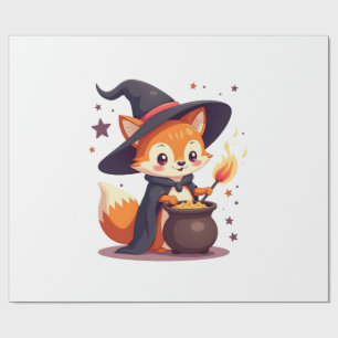 Cute Heksen Vos � Magisch Halloween Dieren T-shirt Cadeaupapier