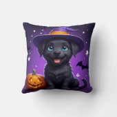 Cute Heksenhoed Puppy Halloween 🐶 Kussen (Achterkant)