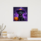 Cute Heksenhoed Puppy Halloween 🐶 Poster (Keuken)
