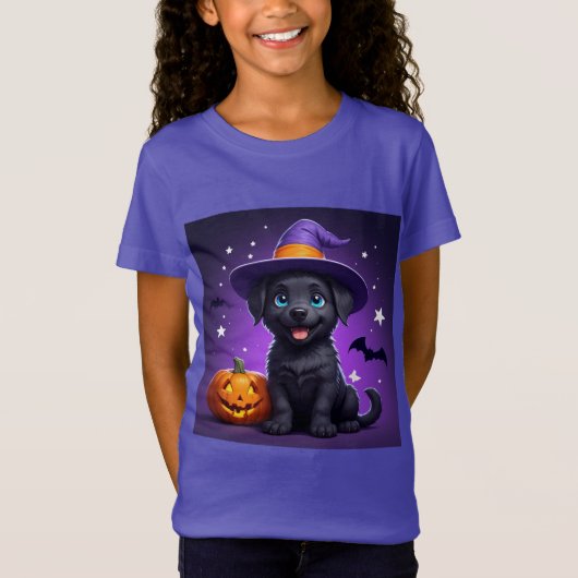 Cute Heksenhond Muts Halloween 🐶 T-shirt (Voorkant)