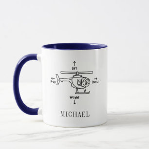 Cute Helikopter Piloot Retirement Gift Personalize Mok
