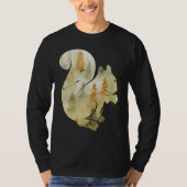 Cute Hello Fall Squirrel Autumn  Animal Leaf T-shirt (Voorkant)