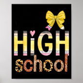 Cute Hello High School Animal Print Teacher Back T (Voorkant)