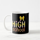 Cute Hello High School Animal Print Teacher Back T Koffiemok (Links)