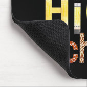 Cute Hello High School Animal Print Teacher Back T Muismat (Hoek)