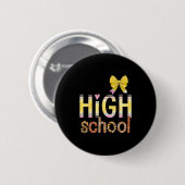 Cute Hello High School Animal Print Teacher Back T Ronde Button 5,7 Cm (Voorkant /achterkant)