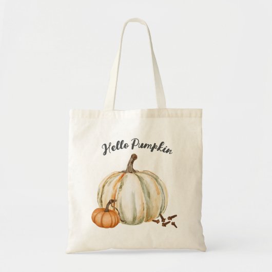 Cute Hello Pumpkin Spice Cosy Fall Tote Bag (Voorkant)