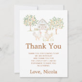 Cute Hens Farm Barn Birthday Party Bedankkaart (Voorkant)