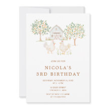 Cute Hens Farm Barn Birthday Party