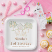 Cute Hens Farm Barn Birthday Party Papieren Bordje (Feest)