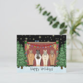 Cute Herd of Horses Prettige feestdagen paardenker (Staand voorkant)