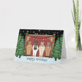 Cute Herd of Horses Prettige feestdagen paardenker (Voorkant)