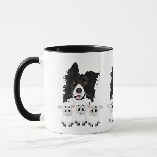 Cute Herding Dog & Sheep Mok (Links)